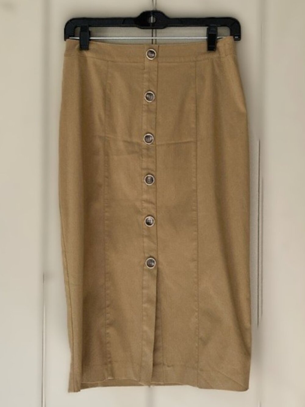WHBM Tan/Gold Pencil Skirt | Size 4 | Lined EUC